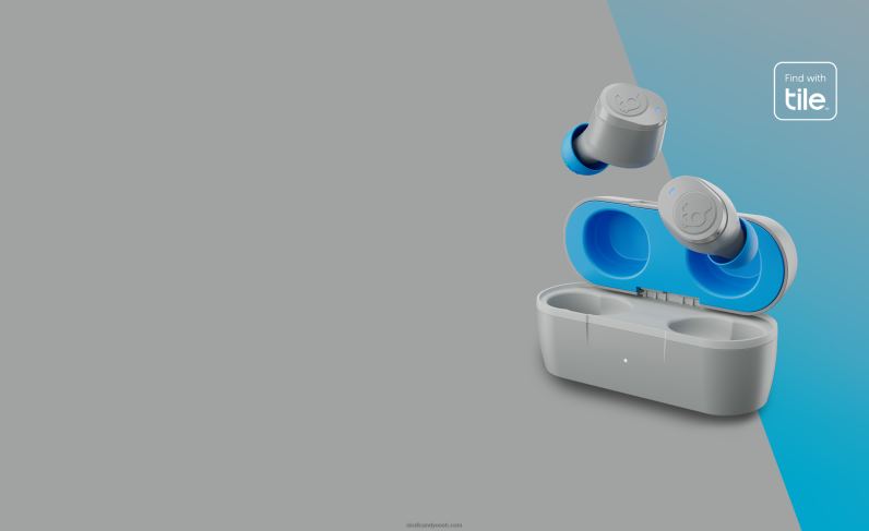 Täiesti juhtmevabad hädavajalikud noolega tõelised 2 juhtmevabad kõrvaklapid TP86D26 helehall/sinine Skullcandy