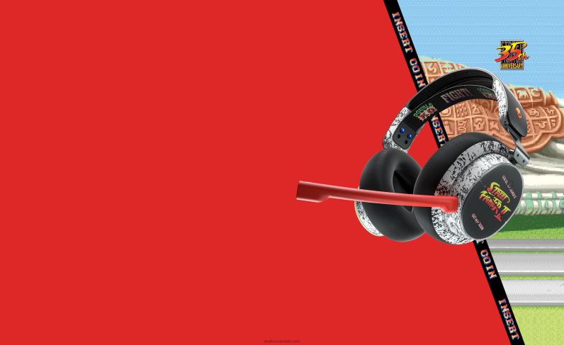 skullcandy x street fighter plyr mitmeplatvormiline juhtmevaba mängupeakomplekt TP86D69 tänavavõitleja Skullcandy