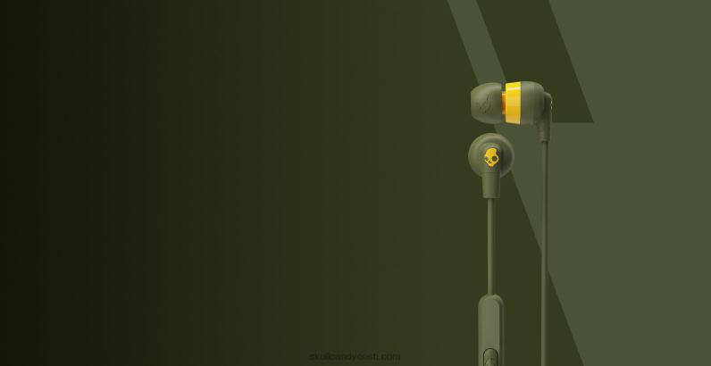 originaal olulised ink'd+kõrvaklapid mikrofoniga TP86D33 kõrgendatud oliiv Skullcandy